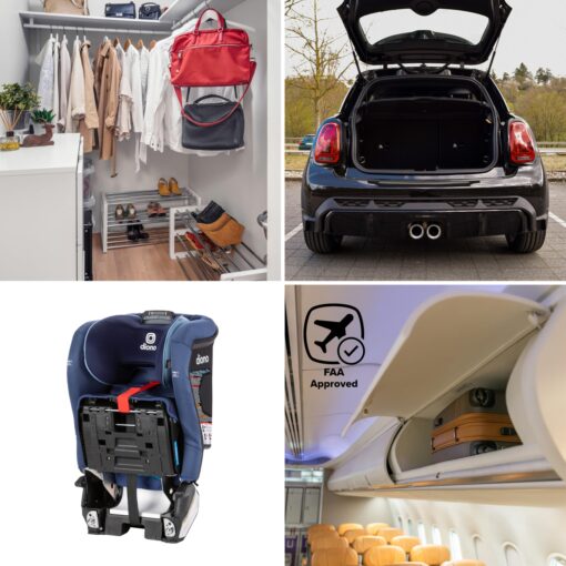 Diono Radian 3RXT SafePlus, 4-in-1 Convertible Car Seat, Rear and Forward Facing, SafePlus Engineering, 3 Stage Infant Protection, 10 Years 1 Car Seat, Slim Fit 3 Across, Blue Surge - Image 2