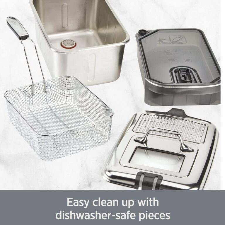 All-Clad Electric Deep Fryer with Basket and Lid, Stainless Steel Deep Fryer for Home Use, 1700W, Dishwasher Safe - Image 7