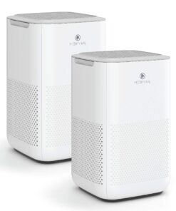 Medify MA-15 Air Purifier with True HEPA H13 Filter | 585 ft² Coverage in 1hr for Allergens, Smoke, Wildfires, Dust, Odors, Pollen, Pet Dander | Removal to 0.1 Microns | White, 2-Pack