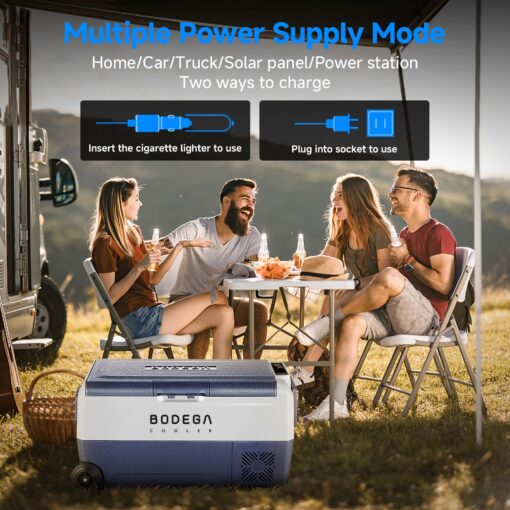 BODEGACOOLER 12 Volt Car Refrigerator,38 Quart Portable Freezer,Car Fridge Dual Zone APP Control,36L -4℉-68℉ Electric Compressor Cooler 12/24V DC and 100-240V AC for RV,Travel,Camping,Road Trip - Image 2