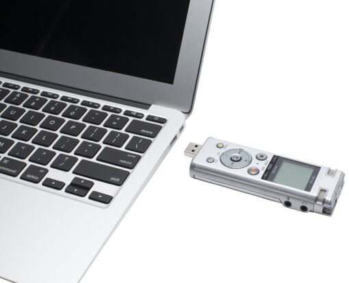 OM SYSTEM OLYMPUS Voice Recorder DM-720 with 4GB, Micro SD Slot, USB Charging, Direction PC Connection, Transcription Mode, Silver - Image 9