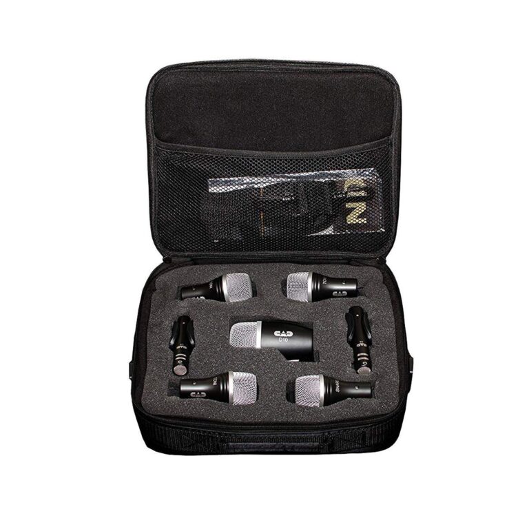 Cad Audio Stage7 Premium 7-Piece Drum Instrument Mic Pack with Vinyl Carrying Case + 7 On Stage Microphones Cables, 20 Feet, XLR - Image 2