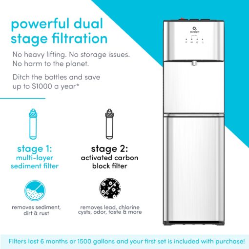 Avalon A3F Bottom Loading Water Cooler Dispenser with BioGuard-3 Temperature Settings-UL-Filtered - Image 9