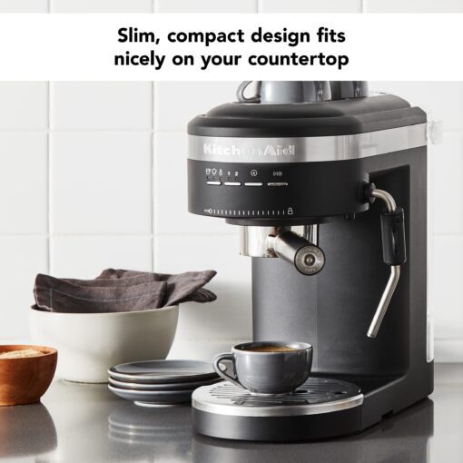 KitchenAid Semi-Automatic Espresso Machine KES6403, Black Matte, 1.4 Liters - Image 6