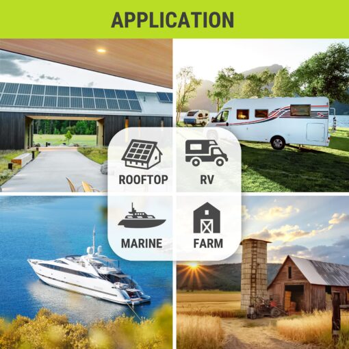 Newpowa 180W(Watt) Solar Panel12V Monocrystalline High Efficiency PV Module Off Grid for RV Trailer Camper Rooftop - Image 2