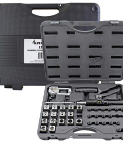 4LIFETIMELINES Hydraulic Flaring Tool Set - Universal Kit, Includes Comprehensive Range of Dies for 3/16" to 1/2" & 4.75mm to 10mm Lines, Ensures Precise and Efficient Flaring