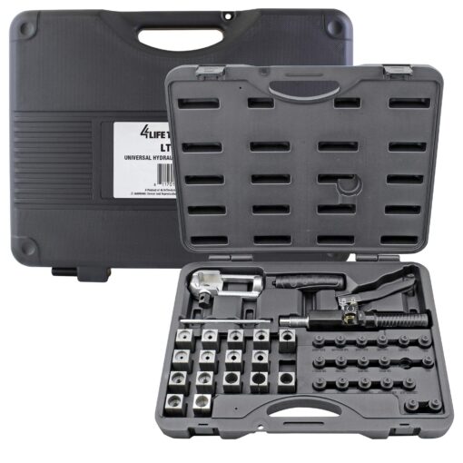 4LIFETIMELINES Hydraulic Flaring Tool Set - Universal Kit, Includes Comprehensive Range of Dies for 3/16" to 1/2" & 4.75mm to 10mm Lines, Ensures Precise and Efficient Flaring