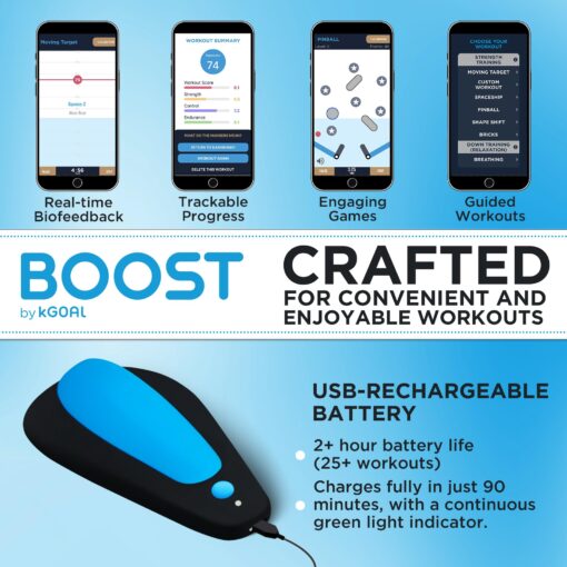 Boost Kegel Pelvic Floor Muscle Trainer for Men | Sit-On-Top Kegel Exerciser for Pelvic Floor Strengthening with Biofeedback | Kegel Toner for Bladder Support, Pelvic Floor Rehabilitation, & Stamina - Image 5