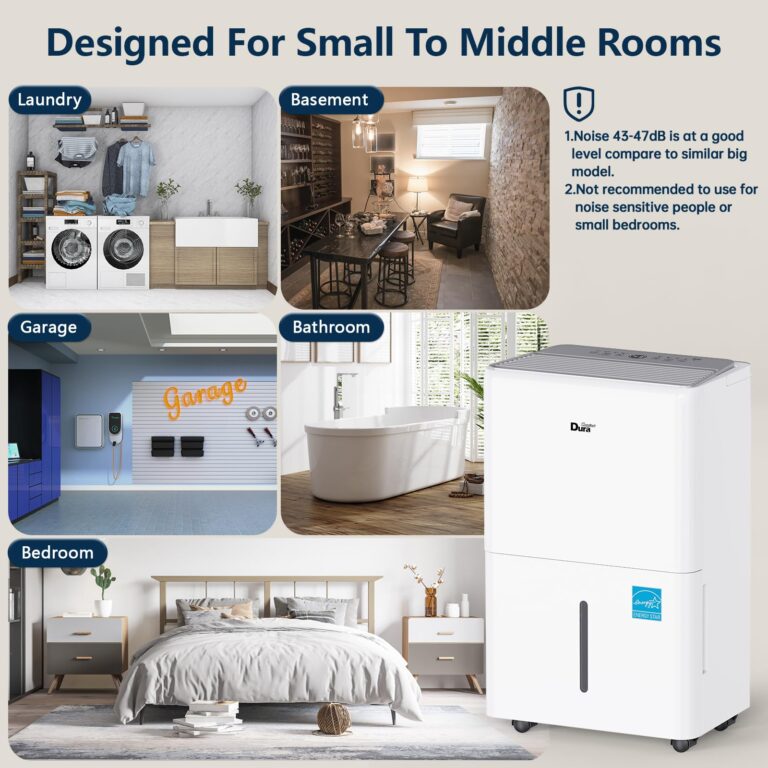 DuraComfort Dehumidifier for Basement,Up to 2500 Sq.Ft Small to Middle Rooms,Max to 35 Pints, Energy Star Certified Dehumidifiers,2024 New Model,White - Image 3