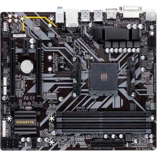 Gigabyte B450M DS3H (AMD Ryzen AM4/Micro ATX/M.2/HMDI/DVI/USB 3.1/DDR4/Motherboard) - Image 3