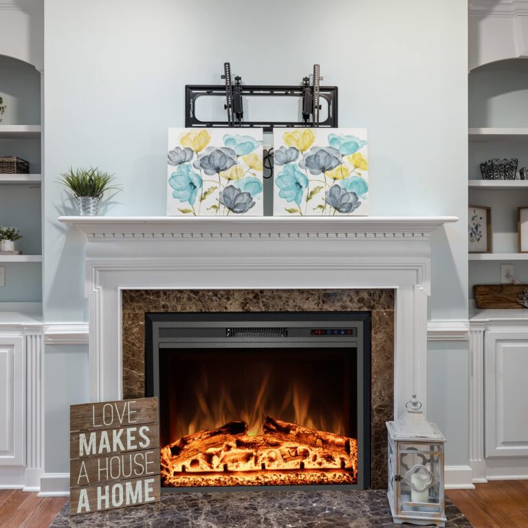 Kentsky Electric Fireplace, 28" Electric Fireplace Inserts, Recessed Fireplace Heater with Remote Control, Adjustable Flame Colors, Timer&Overheating Protection, 750/1500W - Image 2