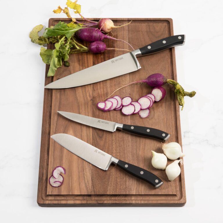 Yatoshi 15 Piece Black Knife Block Set - Pro Kitchen Knife Set Ultra Sharp High Carbon Stainless Steel with Ergonomic Handle - Image 3