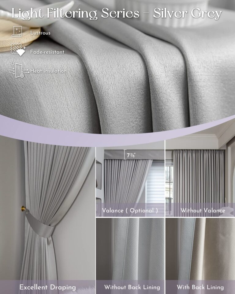 Graywind Hardwired Smart Curtains Motorized Curtains with Remote Alexa Google Control for Sliding Door Room Darkening Drapes One-Way or Split Draw, Custom Width to 220" (Silver Grey) - Image 4