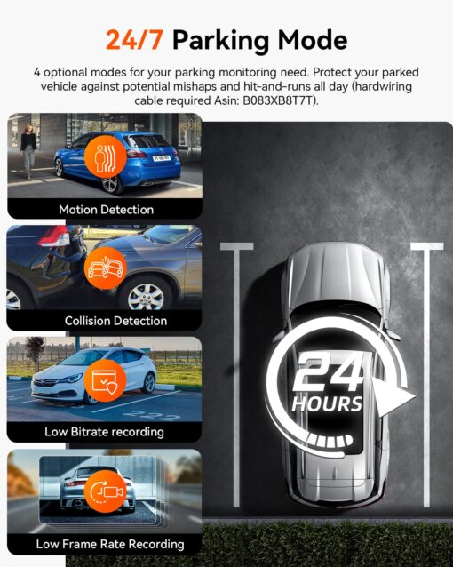 Vantrue N2X 2.7K Uber Dash Cam Front and Inside, 5G WiFi Dual Dash Camera for Car with HDR IR Night Vision, STARVIS 2, GPS, 2.5K/60FPS, LTE Support, 24/7 Parking Mode, Voice Control, Support 512GB Max - Image 4