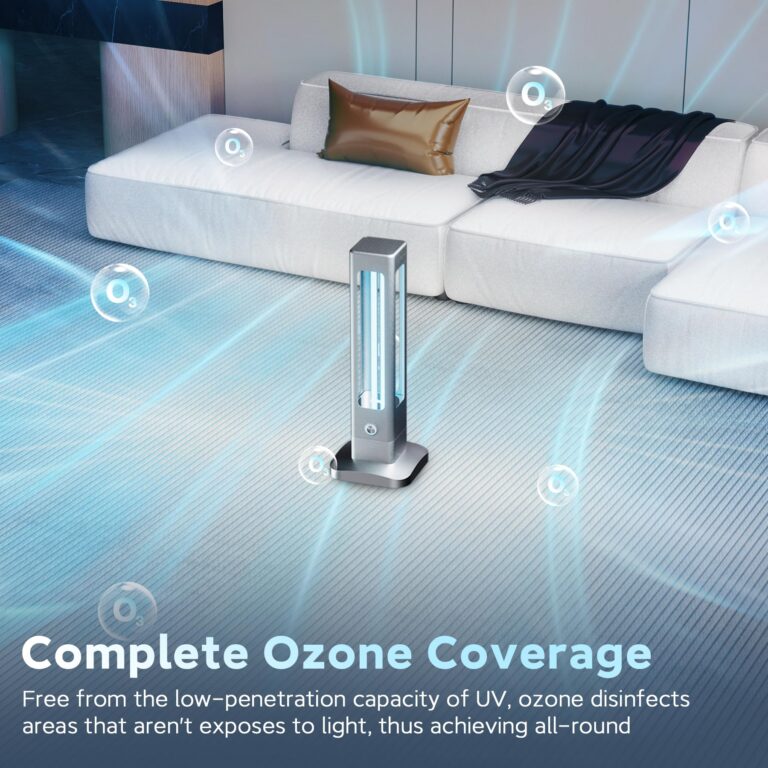 SOPUR 55w Home Disinfection Device UV Light Sanitizer Dust Mites， Remote Control Ultraviolet Light Sanitizer with Ozone， Aluminum Quality UV Sanitizer Light for Rooms丨Office - Image 5