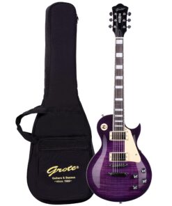 GROTE Guitar Solid Body Electric Guitar with Gigbag LPYS-006 (Purple)