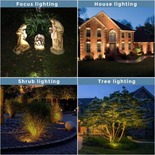 Gardencoin Solid Brass Outdoor Landscape Spotlights, 12V Heavy Duty Low Voltage LED Spot Light Waterproof for Garden and Yard Up Lighting, Bronze Accent Lighting Fixture Without Bulb, 6 Pack - Image 3