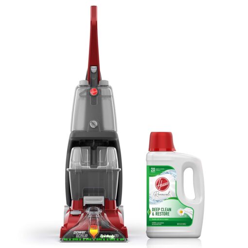 Hoover PowerScrub Deluxe Carpet Cleaner Machine, FH50150NC + 64 oz Everyday Carpet Cleaner Solution, Deep Cleaning Carpet Shampoo, AH31924