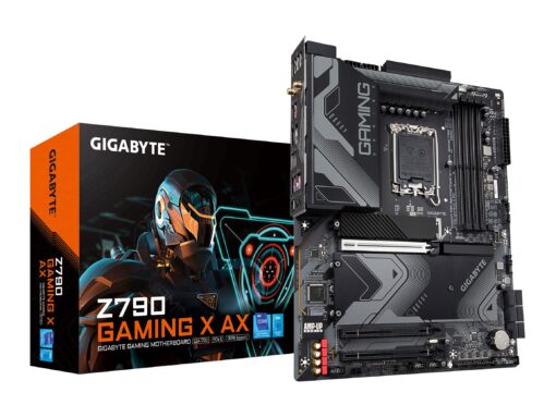 GIGABYTE Z790 Gaming X AX (LGA 1700/ Intel/ Z790/ ATX/ DDR5/ M.2/ PCIe 5.0/ USB 3.2 Gen2X2 Type-C/Intel Wi-Fi 6E/ 2.5GbE LAN/Q-Flash Plus/EZ-Latch Plus/Gaming Motherboard)