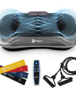 Lifepro Waver Vibration Plate Exercise Machine – High-Intensity Vibration for Muscle Activation, Full-Body Workout Vibrating Platform with Loop Bands, Fitness Equipment for Strength Toning & Fat Loss