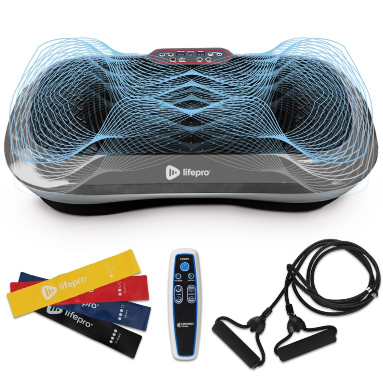 Lifepro Waver Vibration Plate Exercise Machine – High-Intensity Vibration for Muscle Activation, Full-Body Workout Vibrating Platform with Loop Bands, Fitness Equipment for Strength Toning & Fat Loss