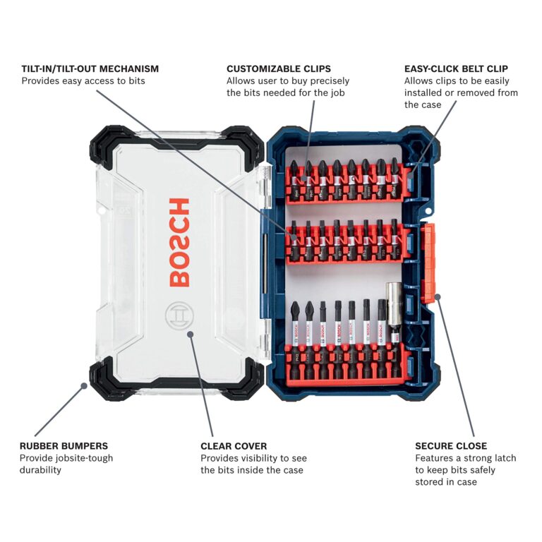 BOSCH 12V Max Cordless Drill/Driver and Impact Driver Combo Kit with Assorted Impact Tough Screwdriving Custom Case System Set - Image 3