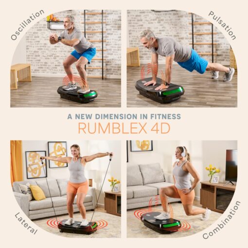 Lifepro Rumblex 4D Vibration Plate Exercise Machine with Triple Motor Oscillation, Linear, and Pulsation – Advanced 4D Vibration Technology for Whole Body Fitness, Weight Loss and Recovery at Home - Image 5