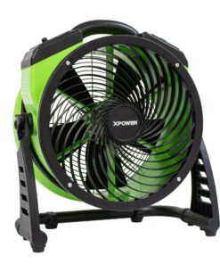 XPOWER FC-250D DC Motor Heavy Duty Industrial High Velocity Whole Room Air Mover Air Circulator Utility Floor Fan, Variable Speed, Timer, 13 inch, 1560 CFM
