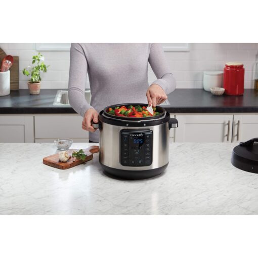 Crock-Pot 8-Quart Multi-Use XL Express Crock Programmable Slow Cooker and Pressure Cooker with Manual Pressure, Boil & Simmer, Stainless Steel - Image 3
