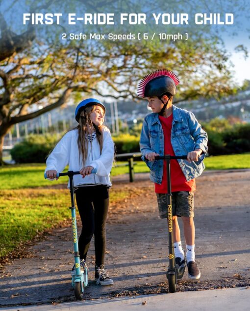 FanttikRide C9 Electric Scooter for Kids 8-12, Adjustable Handlebar Height for Riders 3.9-5.2 ft, 132 lbs, Up to 40 mins Continuous Time, 5 Miles Range, 2 Safe Max Speed 6/10 MPH, Blue - Image 8