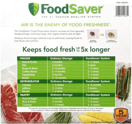 FoodSaver 2-in-1 Vacuum Sealing System with Starter Kit, reg, Silver - Image 4