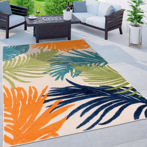 Rugshop Lucca Contemporary Floral Indoor/Outdoor Area Rug 7'10" x 10' Multi