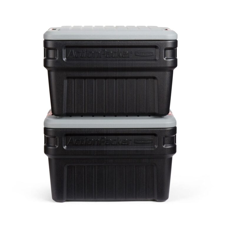 Rubbermaid ActionPacker️ 24 Gal Lockable Storage Box Pack of 2, Outdoor, Industrial, Rugged, Grey and Black - Image 9