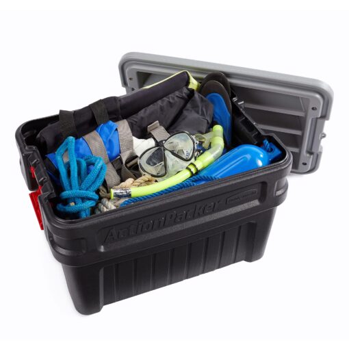 Rubbermaid ActionPacker️ 24 Gal Lockable Storage Box Pack of 2, Outdoor, Industrial, Rugged, Grey and Black - Image 6