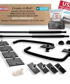 Create-A-Bed Queen Size Deluxe Murphy Bed Kit, Horizontal