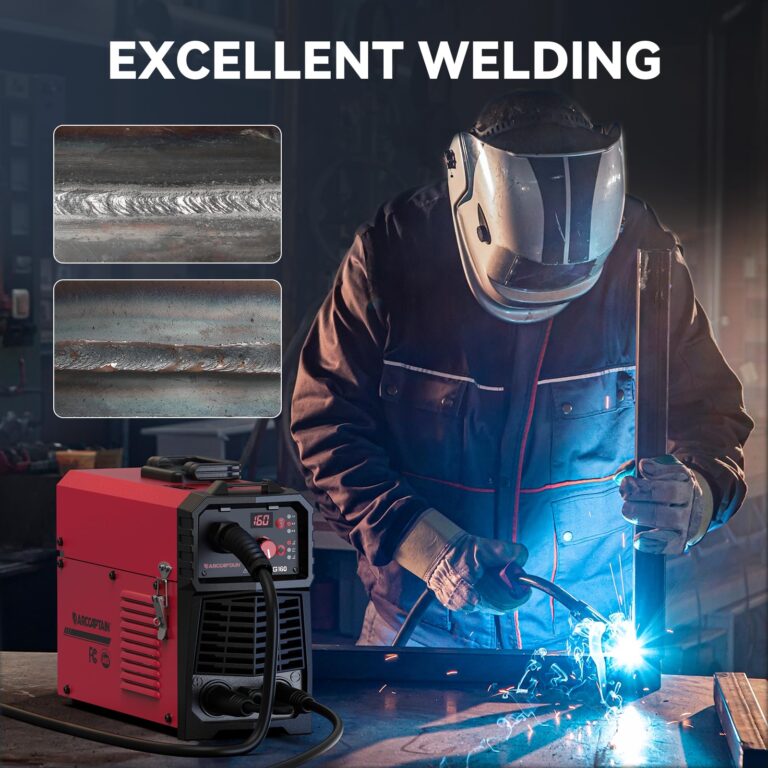 ARCCAPTAIN 160A MIG Welder 110V 220V 4 in 1 Welding Machine Gas MIG, Gasless MIG Flux Core Welder, Lift TIG, MMA Stick Welder, Welder Machine with Synergy for Beginner IGBT Inverter Portable Welder - Image 6