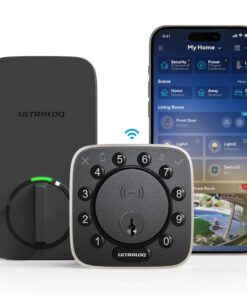 ULTRALOQ Bolt NFC Smart Lock, Built-in WiFi Keyless Entry Door Lock with Door Sensor, Smart WiFi Deadbolt, Smart Home Automation, 10 Months Battery, IP65 Waterproof