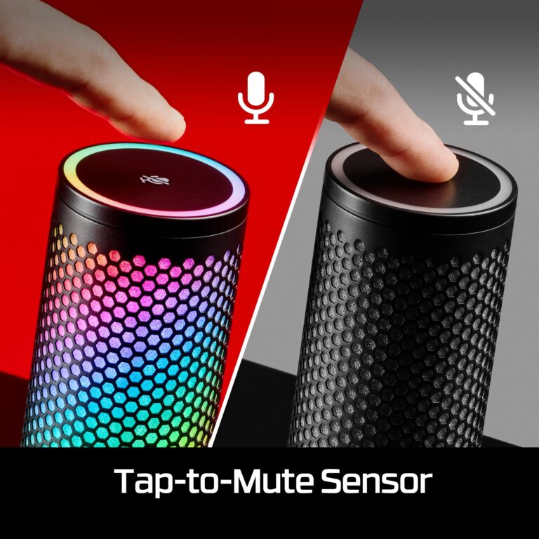 HyperX QuadCast 2 S – USB Microphone, with RGB Lighting, Streaming and Podcasting, with On-Board Controls, LED Lighting, Removable Shock Mount, PC, Mac, USB-C - Black - Image 8