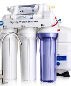 iSpring RCC7, NSF Certified, High Capacity Under Sink 5-Stage Reverse Osmosis Water Filter, RO Drinking System, 75 GPD, Brushed Nickel Faucet, Patented Top-Mounted Faucet Design for Easy Installation