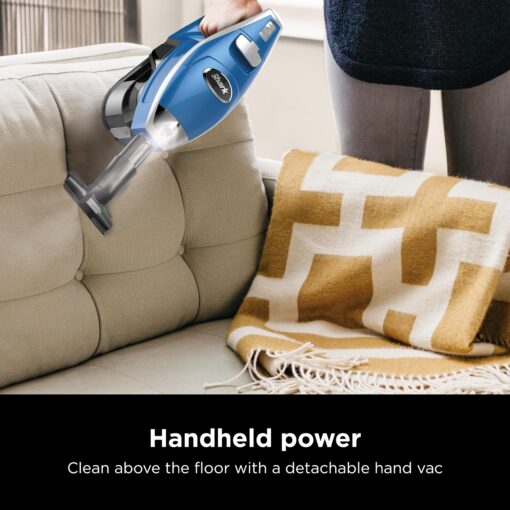 Shark HV343AMZ Rocket Corded Stick Vacuum with Self-Cleaning Brushroll, Lightweight & Maneuverable, Perfect for Pet Hair Pickup, Converts to a Hand Vacuum, Crevice Upholstery Tools, Blue/Silver - Image 9