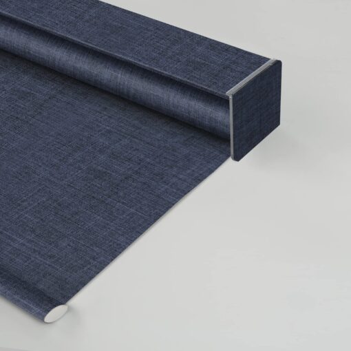 Yoolax Motorized Blinds with Remote, Blackout Smart Blinds Motorized Fabric Roller Shades Work with Alexa, Automatic Shades for Windows Custom Size (Navy Blue)