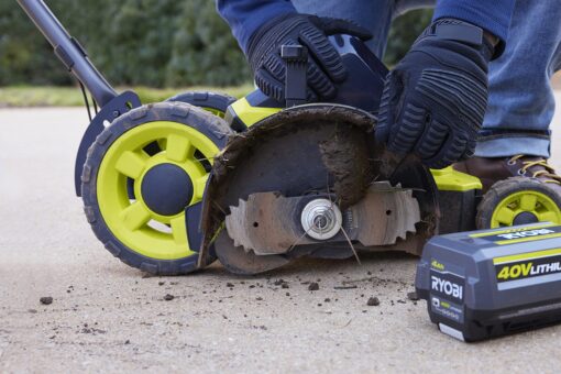 RYOBI - 40V HP Brushless 9 in. Cordless Edger with 4.0 Ah Battery and Charger - RY40760VNM - Image 2