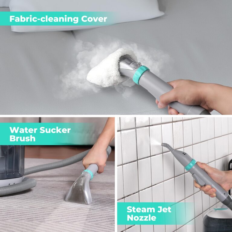 HAUSHOF Steam Portable Carpet and Upholstery Cleaner, Deep Couch Cleaner Machine with 3 Powerful Cleaning Modes for Pet Stains, Sofa, Rug, Mattress, Car Seat and Curtain, Spot & Stain Cleaner Included - Image 4