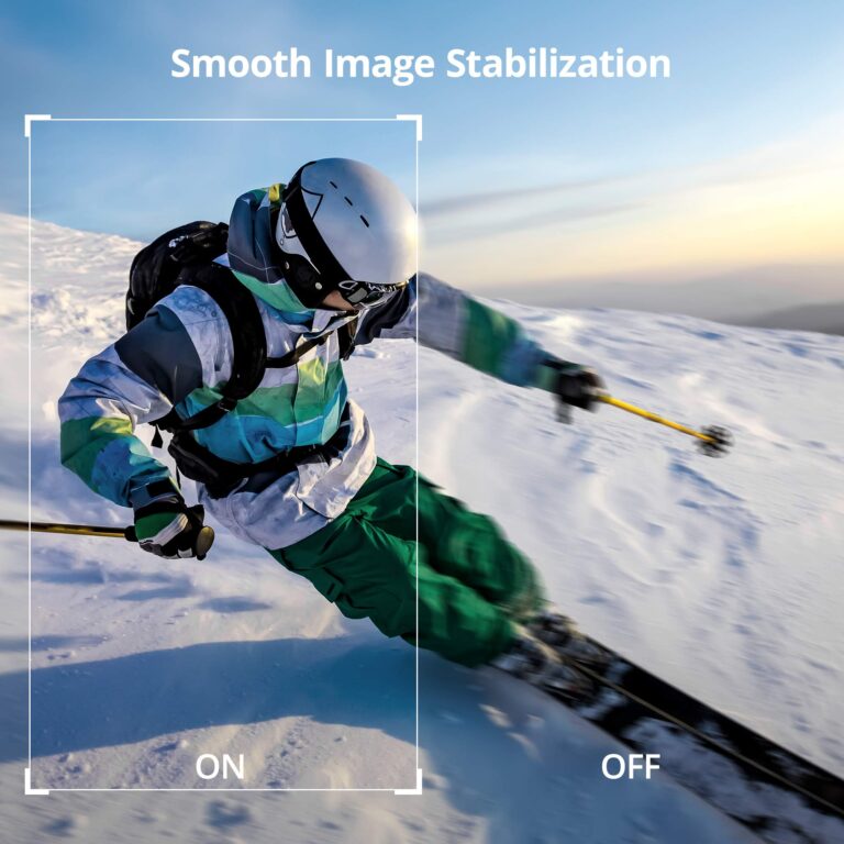 AKASO Brave 7 Action Camera 4K30FPS 20MP with 256GB U3 MicroSDXC Memory Card, Waterproof Camera with Touch Screen IPX8 33FT EIS 2.0 Zoom Support External Mic Voice Control with 2X 1350mAh Batteries - Image 6