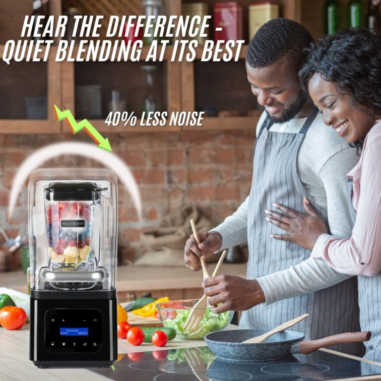 Countertop Commericial Blender, 1700W Motor, 61oz, Self-Cleaning, Noise Reduction, High-Speed, Quiet Performance Blender for Smoothies, Soups, Shakes, and Commercial Use - Image 5