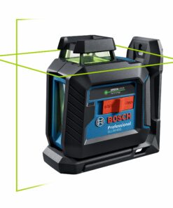 BOSCH GLL50-40G Green-Beam Self-Leveling 360 Degree Cross-Line Laser, Includes 4 AA Batteries, L-Bracket, Ceiling Clip, & Hard Carrying Case