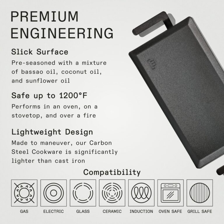 Made In Cookware - Carbon Steel Griddle - (Like Cast Iron, but Better) - Professional Cookware - Crafted in Sweden - Induction Compatible - Image 6