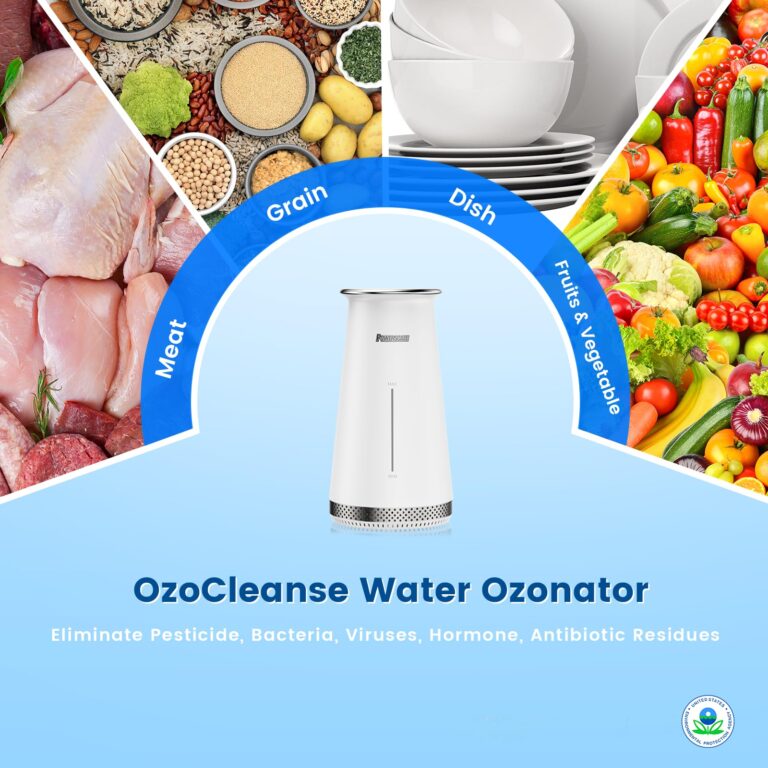 Powerscale Ozone Generator Fruit and Vegetable Washing Machine with Ozone Bubble Removes Pesticides Bacteria Hormone Residues, Fruit Vegetable Cleaner Device with Timer & Smart Touch Control - Image 9