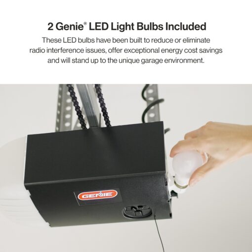 Genie 2055-LED Essentials Garage Door Opener, LED Bulbs Included, Ultra-Quiet Belt Drive Garage Door Opener - Image 10