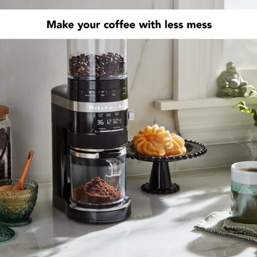 KitchenAid Burr Coffee Grinder - KCG8433 - Onyx Black, 10 Oz - Image 2